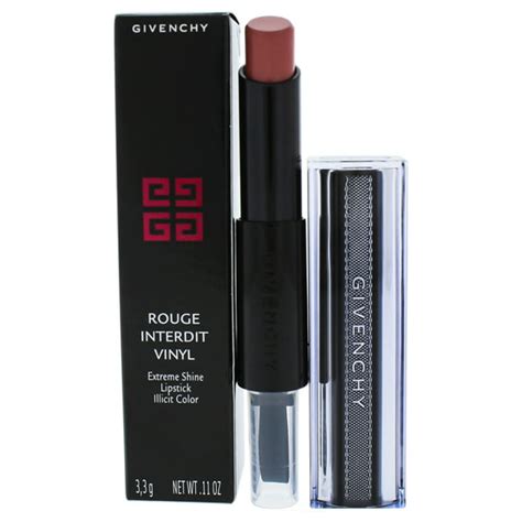 givenchy rouge interdit vinyl lipstick 02 beige indecent|Givenchy rouge interdit temptation black.